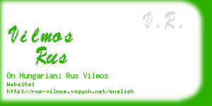 vilmos rus business card